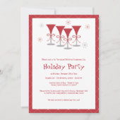 Uitnodiging voor kerstfeestdag Cocktail Party (Voorkant)