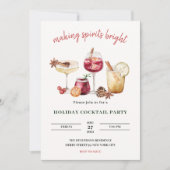 Uitnodiging voor kerstfeestdag Cocktail Party (Voorkant)