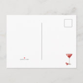 Uitnodiging voor kerstfeestdag Cocktail Party Briefkaart (Achterkant)