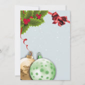 Uitnodiging voor kerstfeestdag Holly (Achterkant)