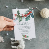 Uitnodiging voor kerstfeestdag Holly