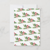 Uitnodiging voor kerstfeestdag Holly (Achterkant)