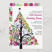 Uitnodiging voor kerstfeestdag in Birds (Voorkant / Achterkant)