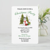 Uitnodiging voor kerstfeestdag in Cute Kerstmis (Staand voorkant)