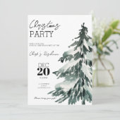 Uitnodiging voor kerstfeestdag in de waterverf (Staand voorkant)