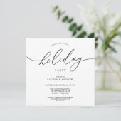 Uitnodiging voor kerstfeestdag in het Engels (Staand voorkant)