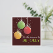 Uitnodiging voor kerstfeestdag in Jolly (Staand voorkant)