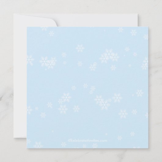 Uitnodiging voor kerstfeestdag in Penguin Couple (Achterkant)