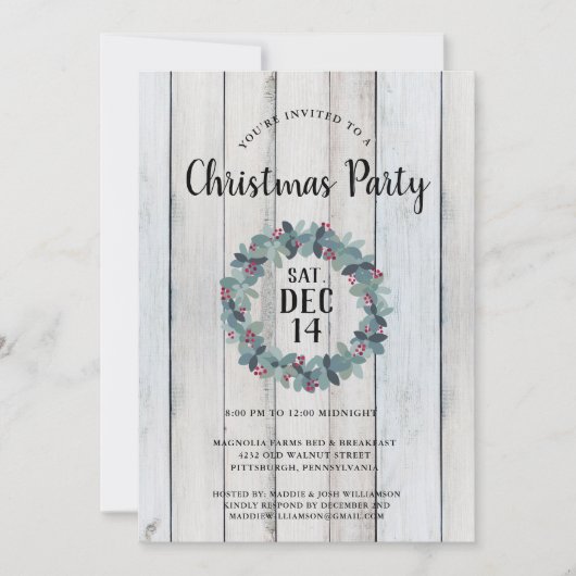 Uitnodiging voor kerstfeestdag in Roestland (Voorkant)