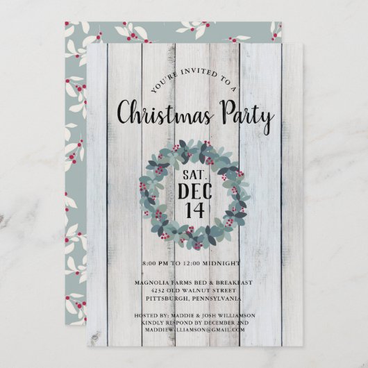 Uitnodiging voor kerstfeestdag in Roestland (Voorkant / Achterkant)