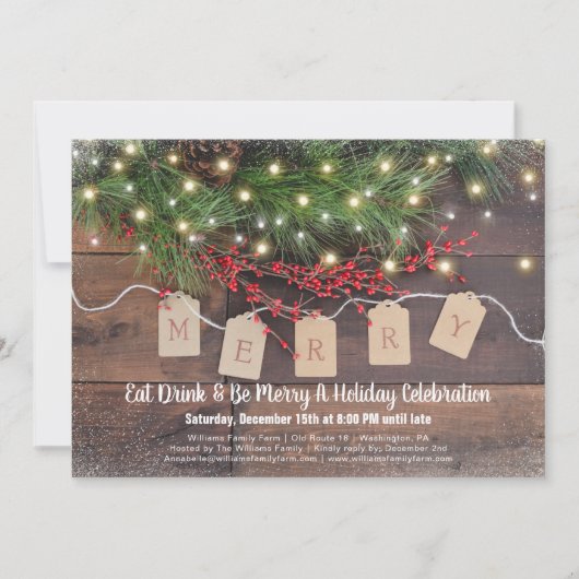 Uitnodiging voor kerstfeestdag in Roestland (Voorkant)