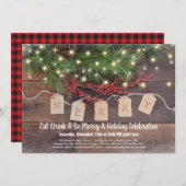 Uitnodiging voor kerstfeestdag in Roestland (Voorkant / Achterkant)