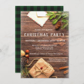 Uitnodiging voor kerstfeestdag in Rustige Farmhous (Voorkant / Achterkant)