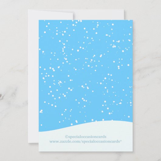 Uitnodiging voor kerstfeestdag in Snowman (Achterkant)