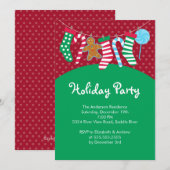 Uitnodiging voor kerstfeestdag met snoepriet (Voorkant / Achterkant)