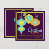 Uitnodiging voor kerstfeestdag met terugwerkende k (Voorkant / Achterkant)