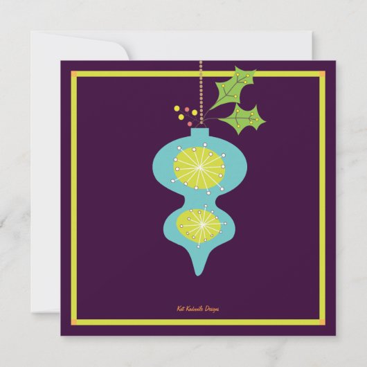 Uitnodiging voor kerstfeestdag met terugwerkende k (Achterkant)