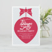 Uitnodiging voor kerstfeestdag met terugwerkende k (Staand voorkant)