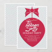 Uitnodiging voor kerstfeestdag met terugwerkende k (Voorkant / Achterkant)