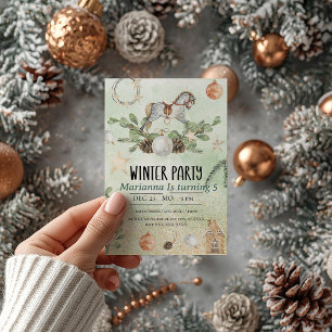 Uitnodiging voor kerstfeestdag om kerstfeest te vi