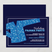 Uitnodiging voor kerstfeestdag Pajama (Voorkant / Achterkant)