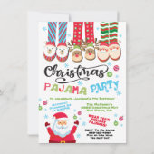 Uitnodiging voor kerstfeestdag Pajama (Voorkant)
