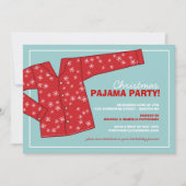 Uitnodiging voor kerstfeestdag Pajama (Voorkant)