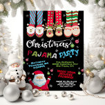 Uitnodiging voor kerstfeestdag Pajama<br><div class="desc">Viel Kerstmis met deze schattige Pajama-partij. Met Happy Santa Claus,  kerstbal,  polair beer,  rendier en santa slippers,  sneeuwvlokken,  ornamenten en leuke kleurrijke lettertypen. Geweldig voor een kinder feestdag of verjaardagsfeest.</div>