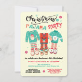 Uitnodiging voor kerstfeestdag Pajama (Voorkant)