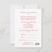 Uitnodiging voor kerstfeestdag Tea Party (Achterkant)