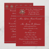 Uitnodiging voor kerstfeestdag tijdens bruiloft (Voorkant / Achterkant)