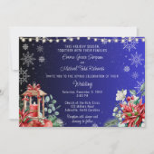 Uitnodiging voor kerstfeestdag tijdens bruiloft (Voorkant)