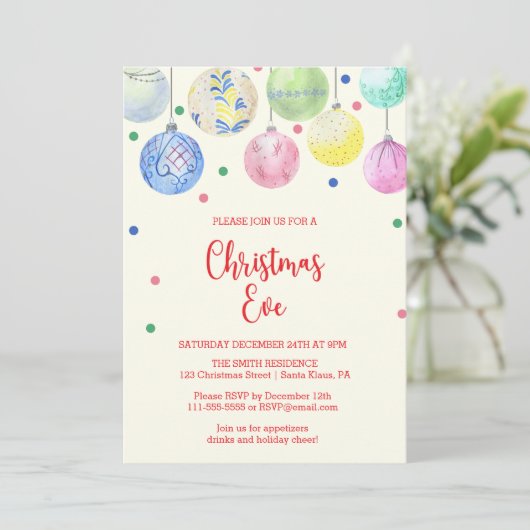 Uitnodiging voor kerstfeestdag voor sierdoeleinden (Staand voorkant)