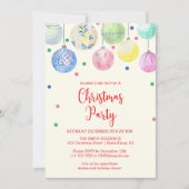 Uitnodiging voor kerstfeestdag voor sierdoeleinden (Voorkant)