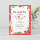 Uitnodiging voor kerstfeestdagen (Staand voorkant)