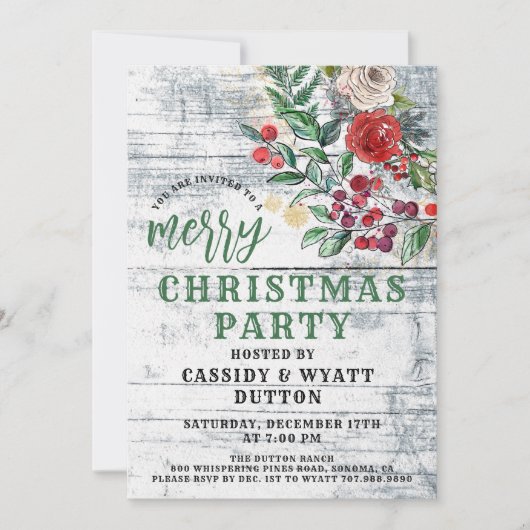 Uitnodiging voor kerstfeestdagen (Voorkant)