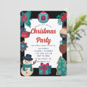 Uitnodiging voor kerstfeestdagen (Staand voorkant)