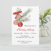 Uitnodiging voor kerstfeestdagen (Staand voorkant)