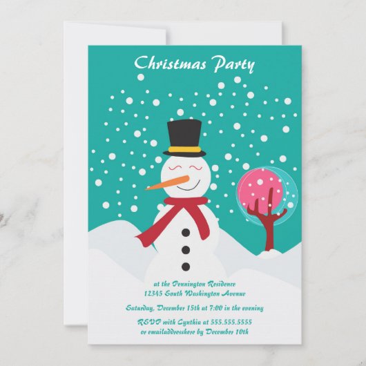 Uitnodiging voor kerstfeestdagen (Voorkant)