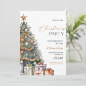 Uitnodiging voor kerstfeestdagen (Staand voorkant)