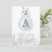 Uitnodiging voor kerstfeestdagen (Staand voorkant)