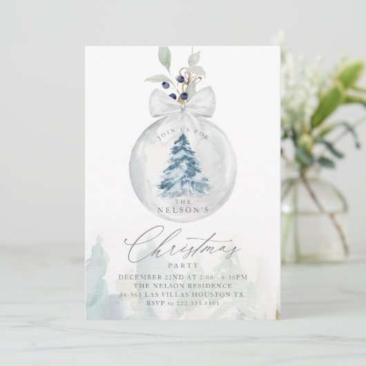 Uitnodiging voor kerstfeestdagen (Staand voorkant)