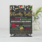 Uitnodiging voor kerstfeestdagen (Staand voorkant)