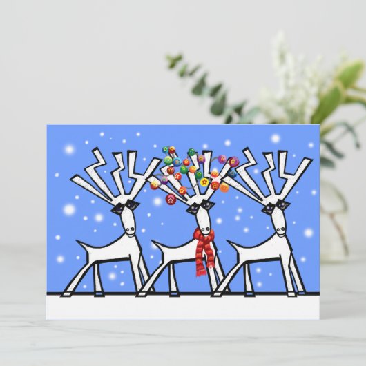 Uitnodiging voor kerstfeestdagen (Staand voorkant)