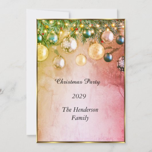 Uitnodiging voor kerstfeestdagen (Achterkant)