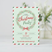 Uitnodiging voor kerstfeestdagen (Staand voorkant)