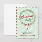 Uitnodiging voor kerstfeestdagen (Voorkant / Achterkant)