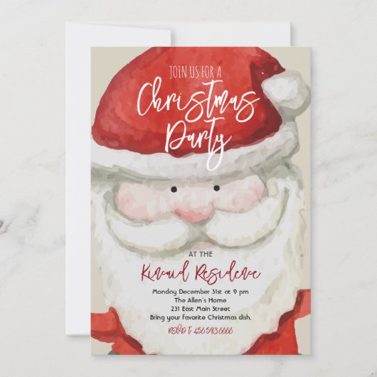 Uitnodiging voor kerstfeestdagen (Voorkant)