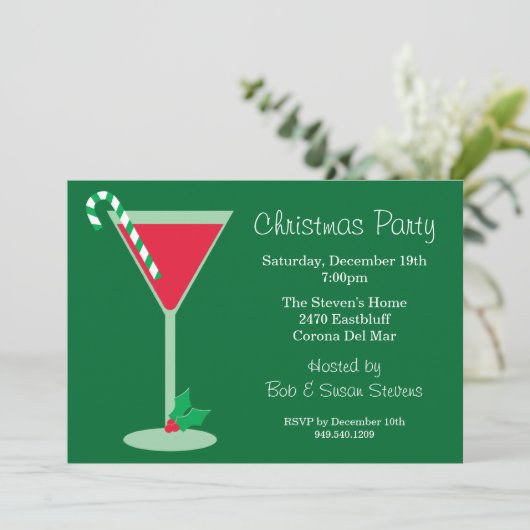 Uitnodiging voor kerstfeestdagen (Staand voorkant)