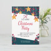 Uitnodiging voor kerstfeestdagen (Staand voorkant)